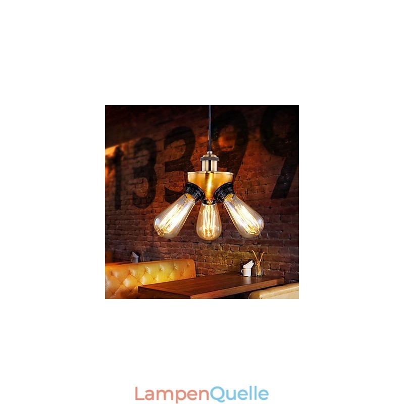 Amerikanische Country Industrial Kupfer Kopf Drei Fuß Droplight Lampe