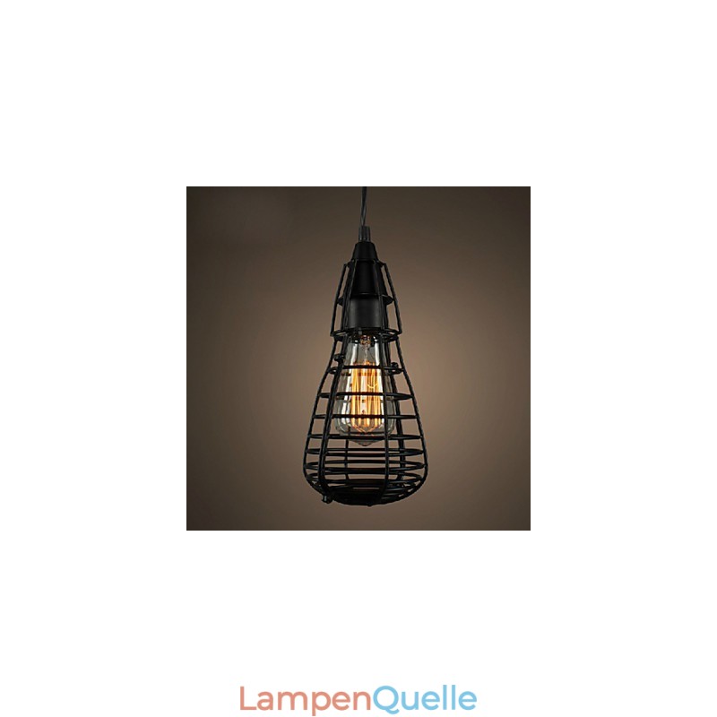 Amerikanische Industrie-Kreativität, die alte Wege wiederherstellt, Schmiedeeisenkäfig, Einzelkopf-Droplight-Lampe