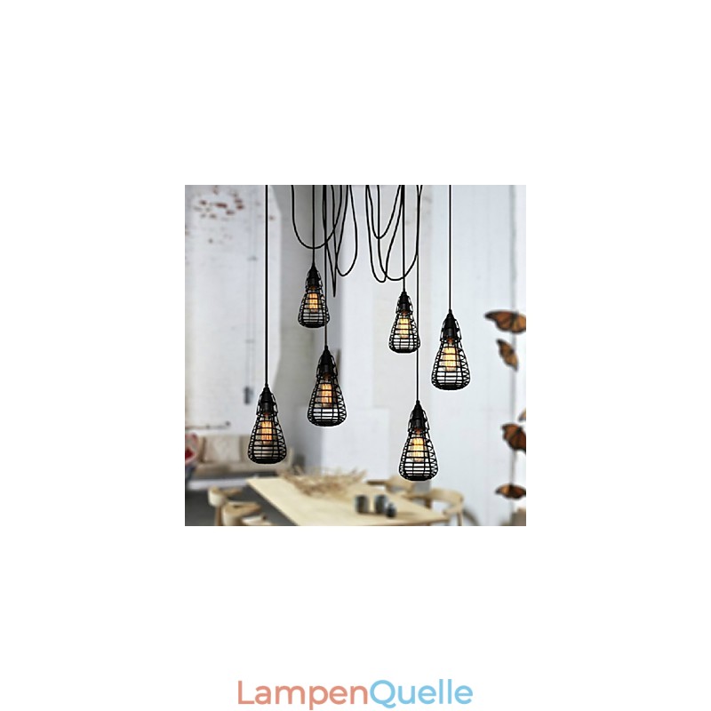 Amerikanische Industrie-Kreativität, die alte Wege wiederherstellt, Schmiedeeisenkäfig, Einzelkopf-Droplight-Lampe