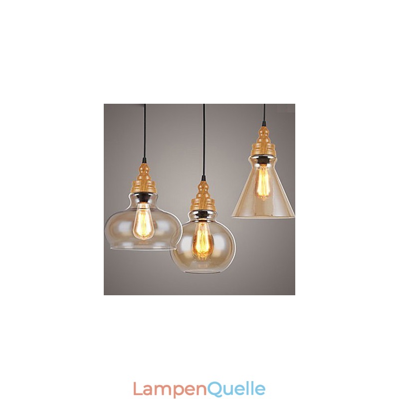 Nordamerikanische kreative Holzmaserung Kristalllampe Wiederherstellung alten Weisen Lampe Licht