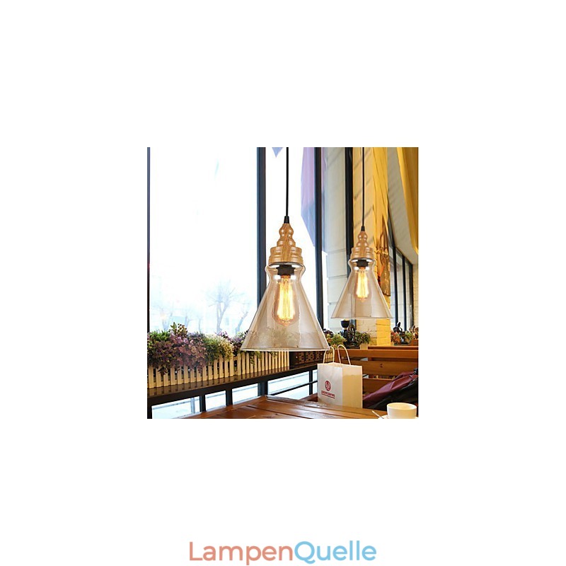 Nordamerikanische kreative Holzmaserung Kristalllampe Wiederherstellung alten Weisen Lampe Licht