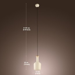 Moderne Pendelleuchte im zeitgenössischen Mini-Stil mit Gemälde