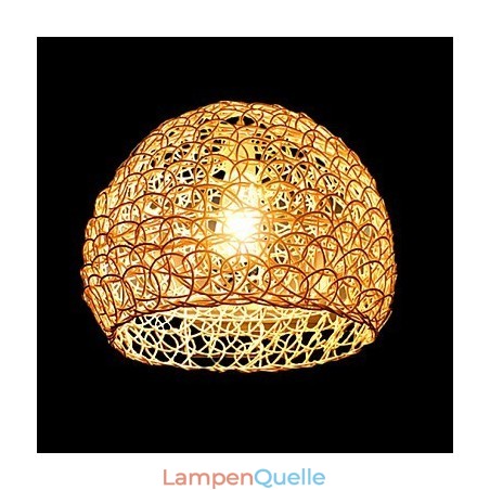 Moderne ländliche Cany Art gewebte Rattan-Einzelkopf-Hängelampe