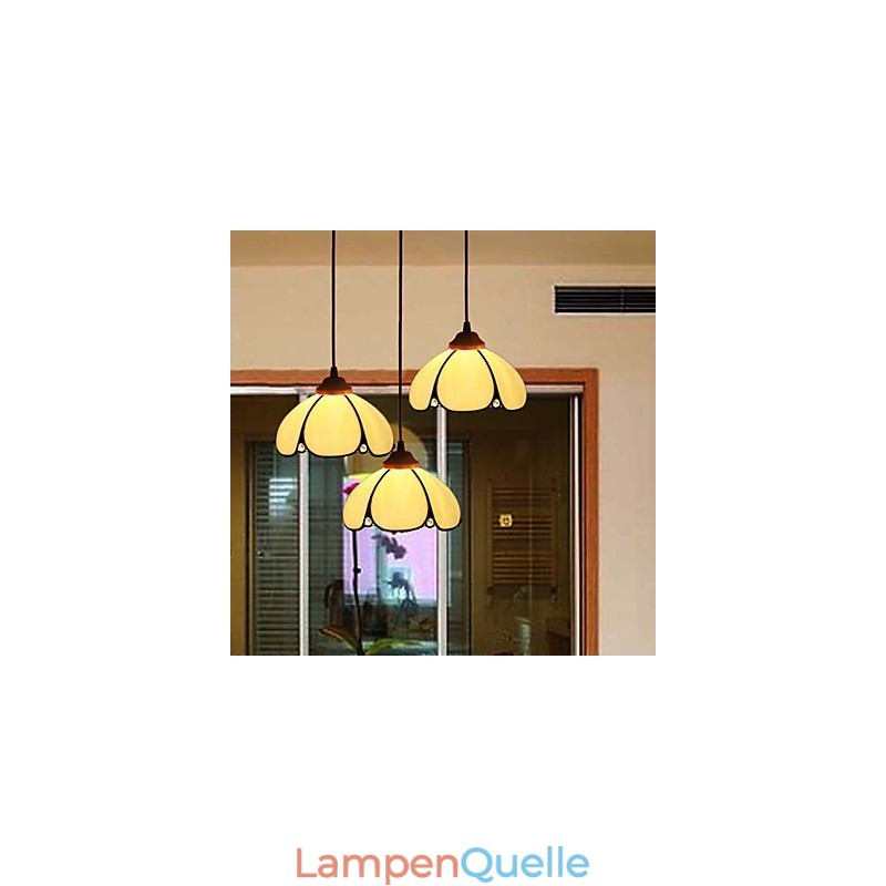 Europäischer ländlicher kreativer Kunst-Buntglas-Kronleuchter, der alte Wege wiederherstellt, Lampenlicht