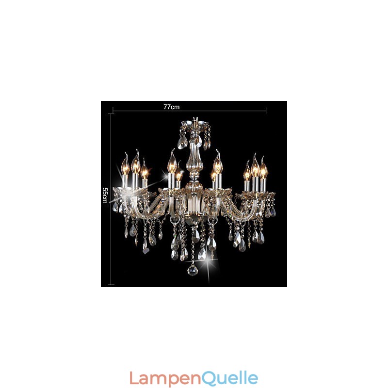 10 Lichter Luxus Kristall Kronleuchter Cognac Farbe K9 Kristall Kronleuchter