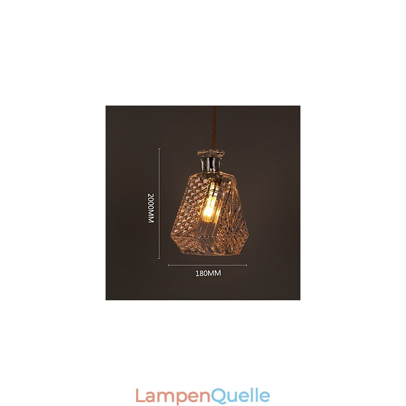 Romantische Flasche Kreative Geschnitzte Kunst Glas Kronleuchter Licht Pendelleuchte