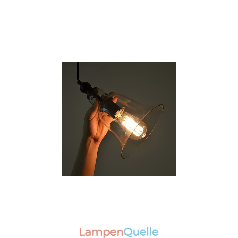 Vintage Industrieller Retro-Kronleuchter aus Glas, kreative minimalistische Nachttischlampe, klare Farbe