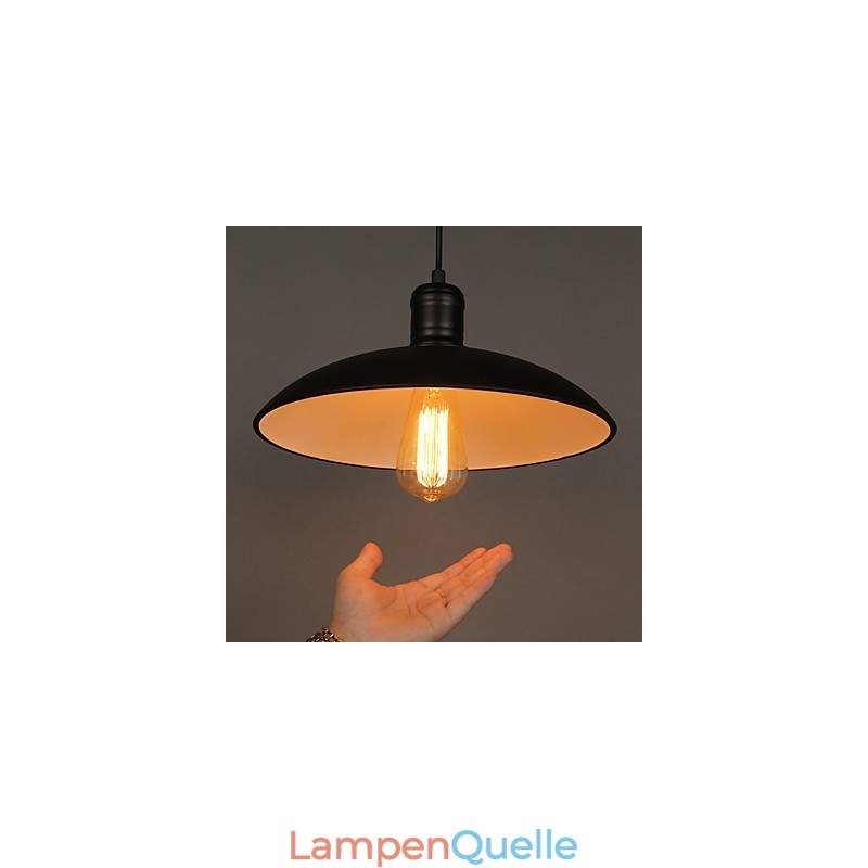 Lampen und Laternen Kunst, die einkopfige Hängelampe aus Schmiedeeisen mit fliegender Untertasse wiederherstellt