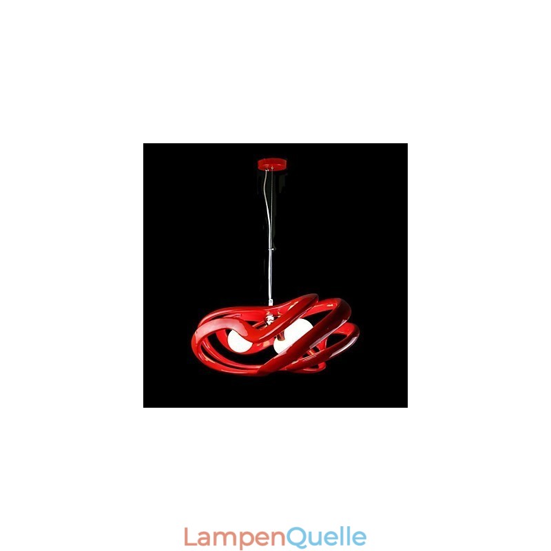 Moderne zeitgenössische Pendelleuchte aus Kunstharz mit Malerei