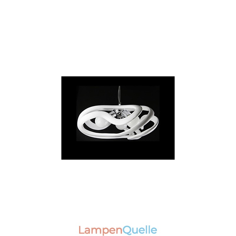 Moderne zeitgenössische Pendelleuchte aus Kunstharz mit Malerei