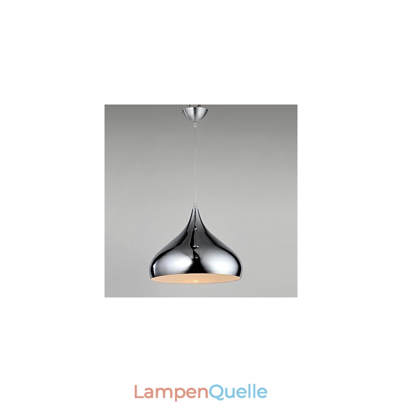 Moderne Pendelleuchte im zeitgenössischen Mini-Stil aus verchromtem Metall