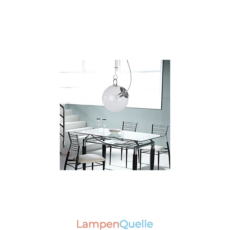 Moderne Pendelleuchte im zeitgenössischen Mini-Stil mit Gemälde