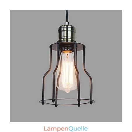 Traditionelle klassische Pendelleuchte im Mini-Stil mit Gemälde