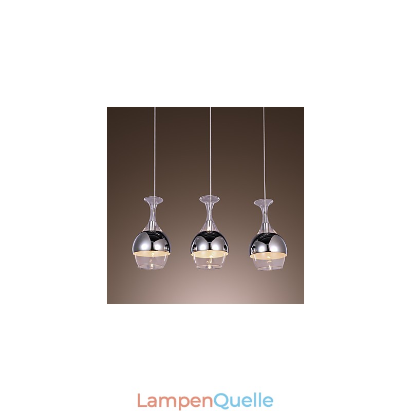 Moderne, kreative Pendelleuchte mit 3 Lichtern in Kelchform