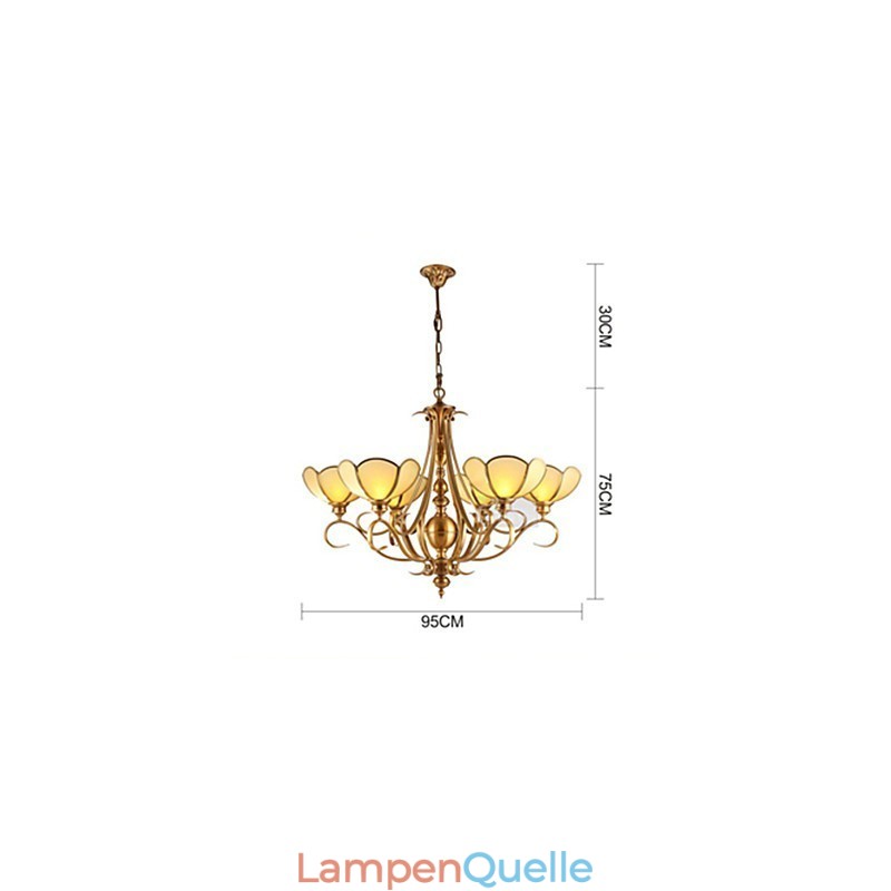 Traditioneller klassischer rustikaler Lodge-Kronleuchter aus Messing und Metall