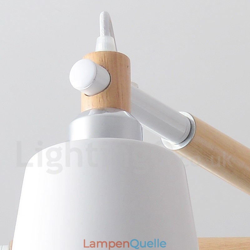 Moderne zeitgenössische Holz 6 Licht Kronleuchter Lampe