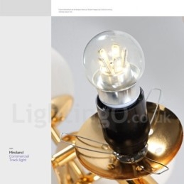 8-flammiger moderner zeitgenössischer Kronleuchter mit Glasschirm