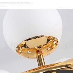 8-flammiger moderner zeitgenössischer Kronleuchter mit Glasschirm