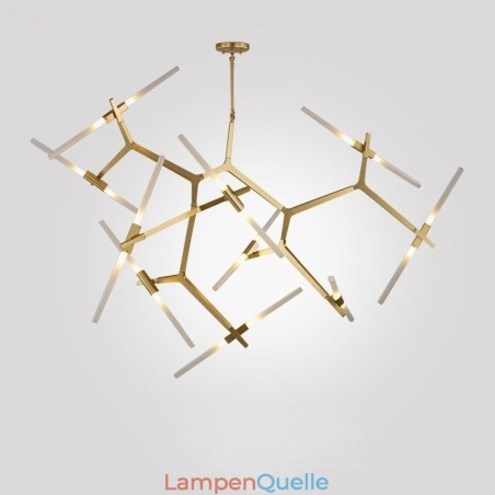 Moderne zeitgenössische 20-Licht-Kronleuchter-Licht (Schwarz Golden) Moderne zeitgenössische 20-Licht-Kronleuchter-Licht (Schwarz Golden)