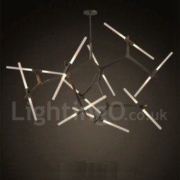 Moderne zeitgenössische 20-Licht-Kronleuchter-Licht (Schwarz Golden)