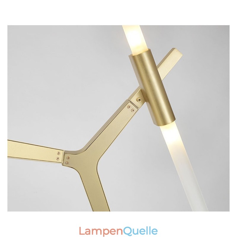 Moderne zeitgenössische 20-Licht-Kronleuchter-Licht (Schwarz Golden)