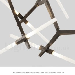 Moderne zeitgenössische 20-Licht-Kronleuchter-Licht (Schwarz Golden)