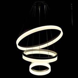 Runde Pendelleuchte Moderne Acryllampen Beleuchtung Luxuriöse Deckenleuchten mit drei Ringen