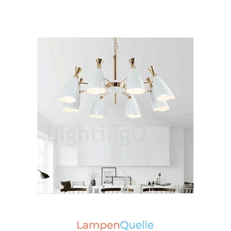 Moderne Kronleuchterlampe im zeitgenössischen Stil mit 8 Lichtern