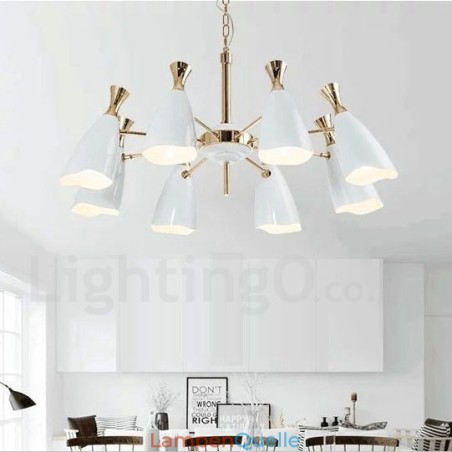 Moderne Kronleuchterlampe im zeitgenössischen Stil mit 8 Lichtern Moderne Kronleuchterlampe im zeitgenössischen Stil mit 8 Lichtern