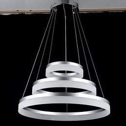 Runde Pendelleuchte Moderne Acryllampen Beleuchtung Luxuriöse Deckenleuchten mit drei Ringen