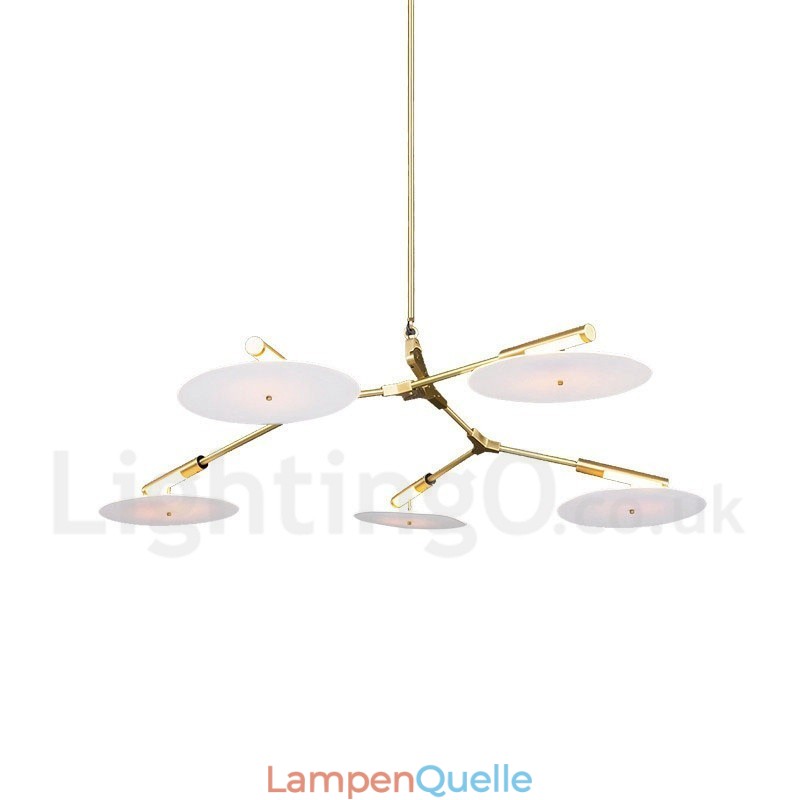 5-flammige moderne zeitgenössische Kronleuchterlampe