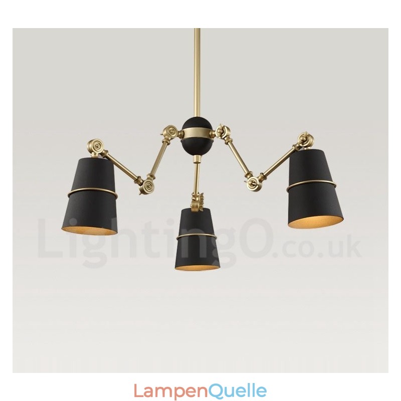 3-flammige moderne zeitgenössische Kronleuchterlampe
