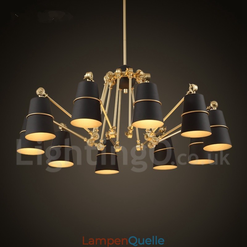 Kronleuchterlampe mit 10 Lichtern und modernem Licht im zeitgenössischen Stil