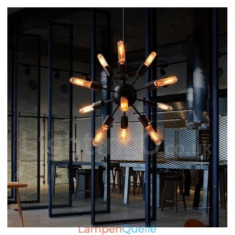 12-flammiger Retro-Vintage-Sputnik-Kronleuchter