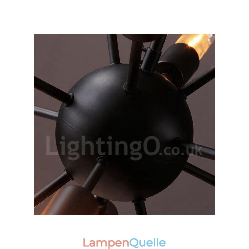12-flammiger Retro-Vintage-Sputnik-Kronleuchter