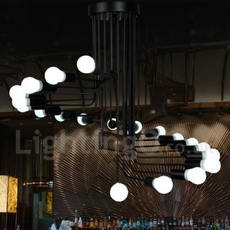 Schwarze zeitgenössische Kronleuchterlampe Schwarze zeitgenössische Kronleuchterlampe