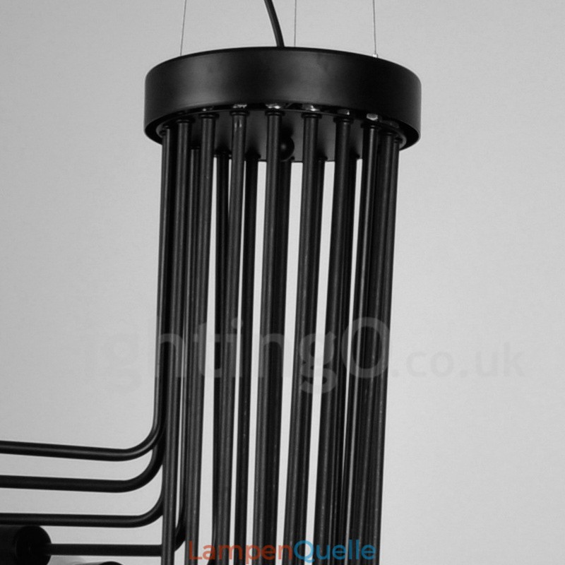 Schwarz 26 Licht Retro Vintage Modern Zeitgenössische Kronleuchter Lampe Licht