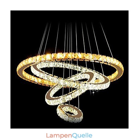 Moderne Kristall-Pendelleuchte, Deckenleuchter, Lampe mit 4 Ringen, großer Ring, Bernsteinkristall und andere klare Kristalle Moderne Kristall-Pendelleuchte, Deckenleuchter, Lampe mit 4 Ringen, großer Ring, Bernsteinkristall und andere klare Kristalle