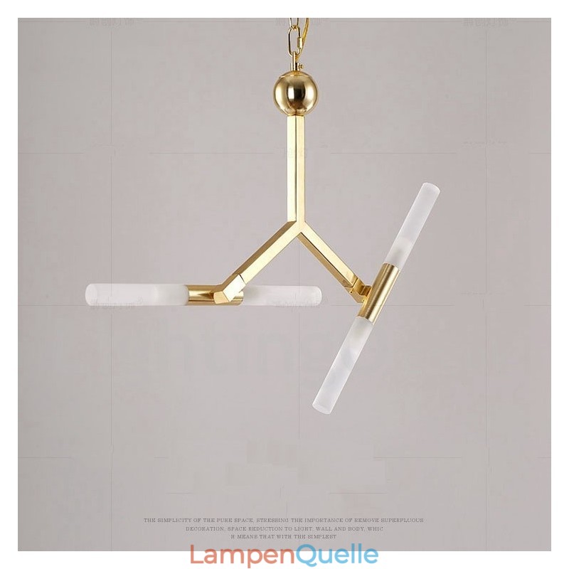 Moderne zeitgenössische 2-stufige 4-Licht-Kronleuchterlampe in goldener Farbe