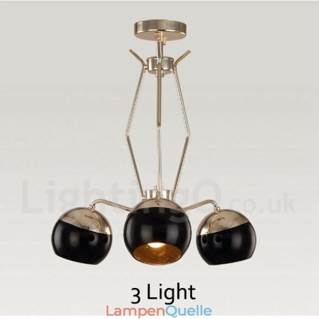 Moderne, zeitgenössische Kronleuchterlampe aus Metall mit 3 Lichtern und einem einzigen Stock und Glasschirm Moderne, zeitgenössische Kronleuchterlampe aus Metall mit 3 Lichtern und einem einzigen Stock und Glasschirm