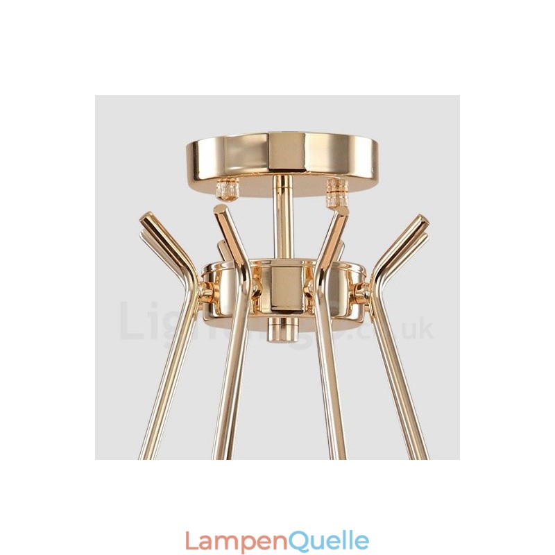 Moderne Kronleuchterlampe aus Metall mit 16 Lichtern, 2 Ebenen, mit Glasschirm