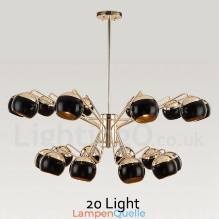 Moderne Kronleuchterlampe aus Metall mit Glasschirm Moderne Kronleuchterlampe aus Metall mit Glasschirm