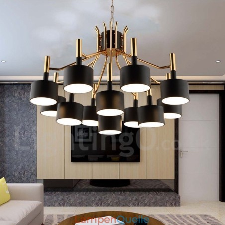 Moderne zeitgenössische 12 Licht 2 Tier Kronleuchter Lampe Licht Moderne zeitgenössische 12 Licht 2 Tier Kronleuchter Lampe Licht