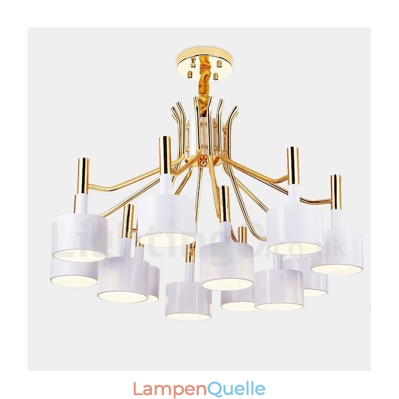 Moderne zeitgenössische 12 Licht 2 Tier Kronleuchter Lampe Licht