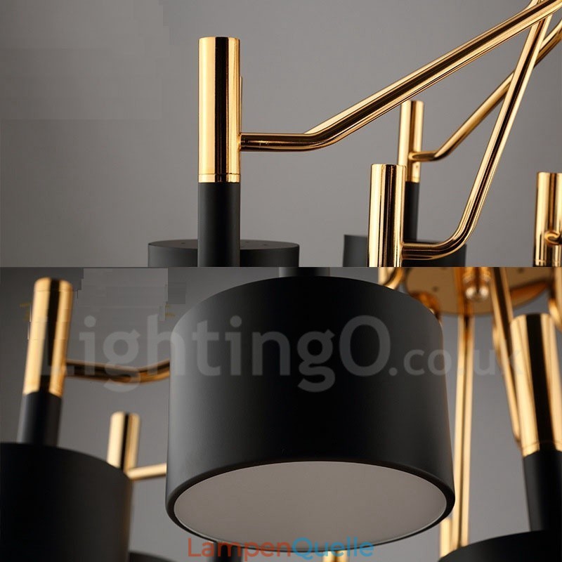 Moderne zeitgenössische 12 Licht 2 Tier Kronleuchter Lampe Licht
