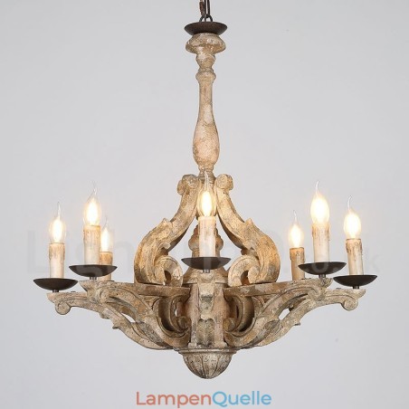 8 Licht Vintage Retro Holz Kronleuchter Lampe Licht 8 Licht Vintage Retro Holz Kronleuchter Lampe Licht