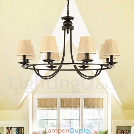 Country Retro 8-flammige einstöckige Kronleuchterlampe Country Retro 8-flammige einstöckige Kronleuchterlampe