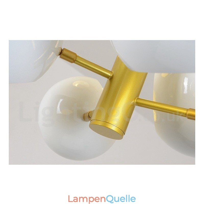 Moderne Kronleuchterlampe mit 10 Lichtern in Weiß