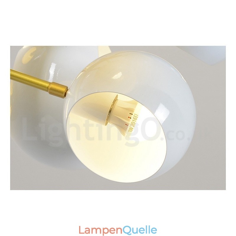 Moderne Kronleuchterlampe mit 10 Lichtern in Weiß