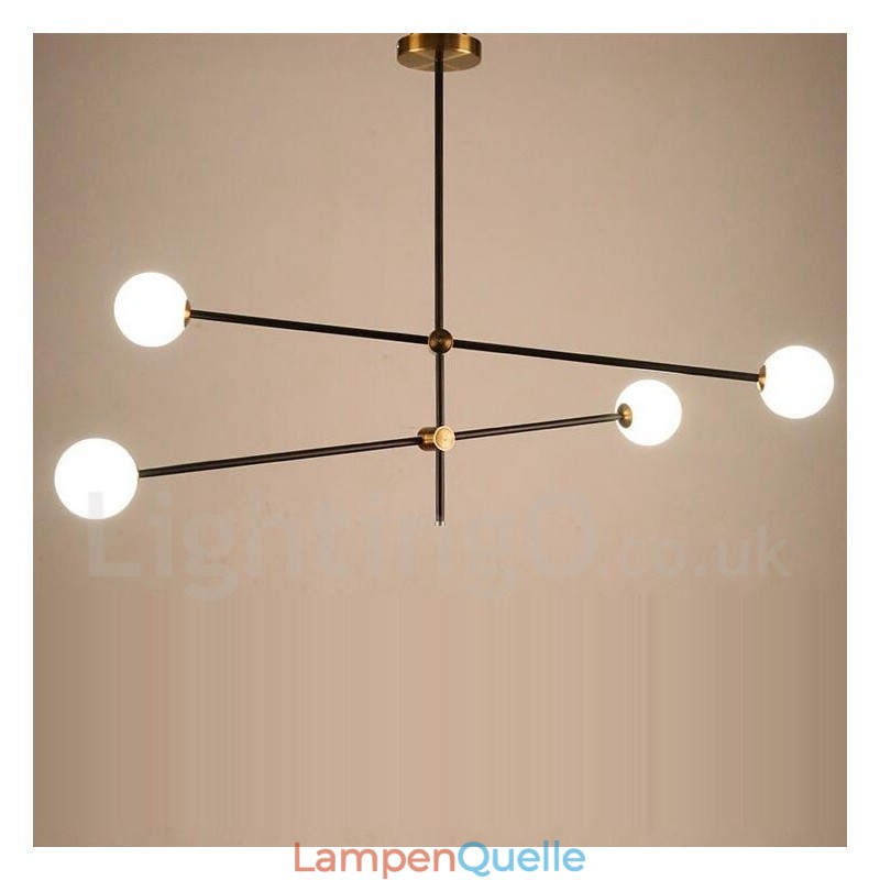 Moderne zeitgenössische 4-Licht 2-Tier Kronleuchter Licht